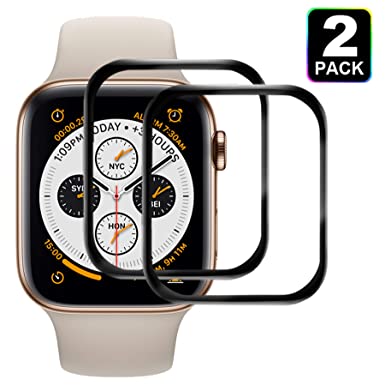 Screen Protector for Apple Watch, befen Scratch-Resistant Anti-Bubble 3D Curved Ultra HD Flexible Tempered Glass Film Protector for iWatch 2-Pack (44mm)