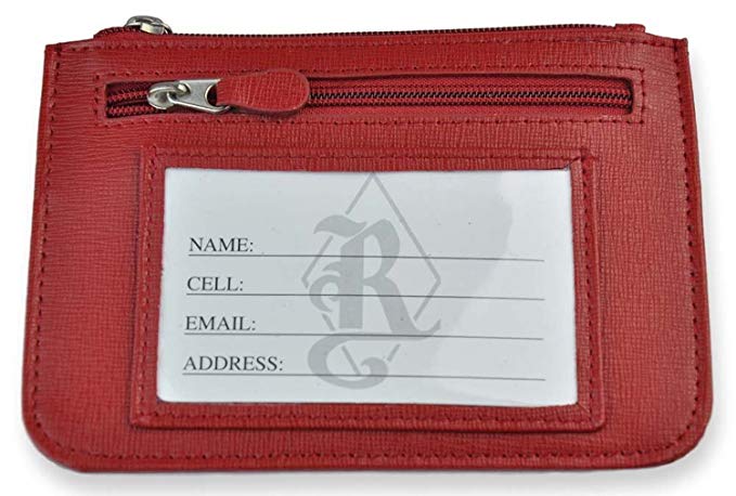 Royce Leather RFID Blocking 'Penelope' Slim City Wallet (One Size, Red)