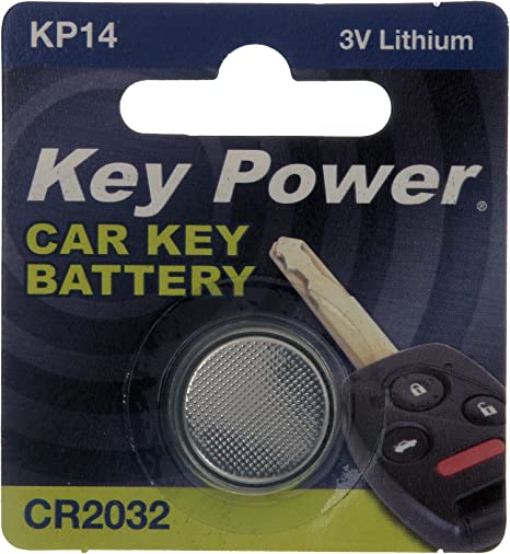 Key Power CR2032-KP Car Key Fob Lithium Battery 3 V