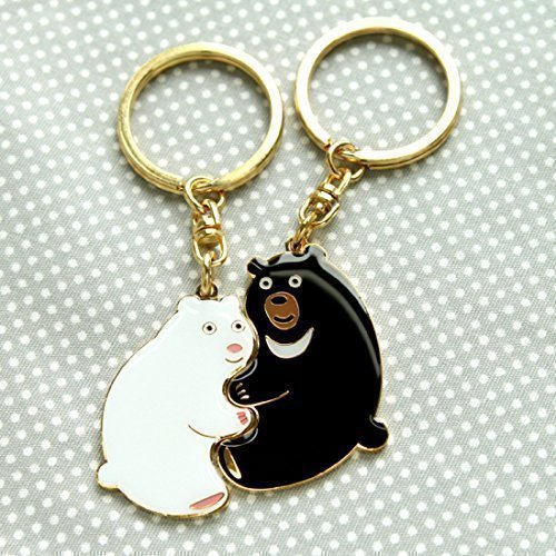 Perfect Together Keychains - Polar Bear and Formosan Black Bear (1 pair include 2 pieces)