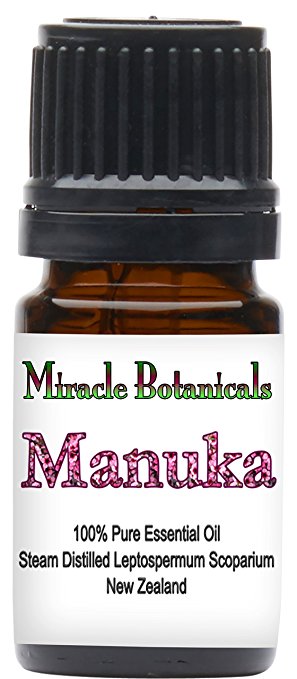 Miracle Botanicals Wildcrafted Manuka Essential Oil - 100% Pure Leptospermum Scoparium - Therapeutic Grade - 5ml