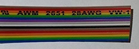 Pc Accessories - 10 Feet IDC 16P 1.27mm Rainbow Color Flat Ribbon Cable 16 Conductors for 2.54mm Connectors
