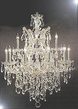 Maria Theresa Swarovski Crystal Trimmed Chandelier Lighting Chandeliers H30" X W28"