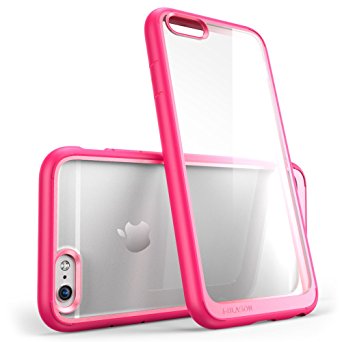 iPhone 6s Case, [Scratch Resistant] i-Blason Clear [Halo Series] Also Fit Apple iPhone 6 Case 6s 4.7 Inch Hybrid Bumper Case Cover (Clear/Pink)