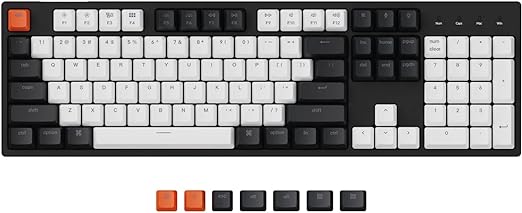 Keychron C2 Full Size Wired Mechanical Keyboard, Hot-swappable Gateron G Pro Red Switch, RGB Backlight, 104 Keys ABS keycaps for Windows/Mac, USB-C Type-C Braid Cable