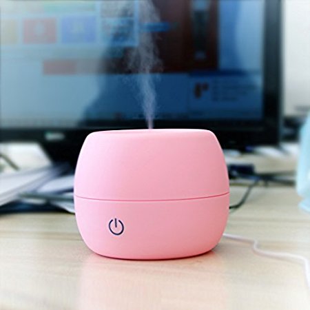 iRSE Aroma Humidifier USB Electric Cool Mist Ultrasonic Essential Oil mixture moisture diffuser for Office Home Bedroom Living Room Study Yoga Spa Aromatherapy diffuse Fragrance Water 10 oz (Pink)