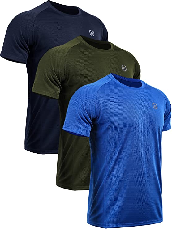 Neleus Men's Dry Fit Mesh Athletic Shirts