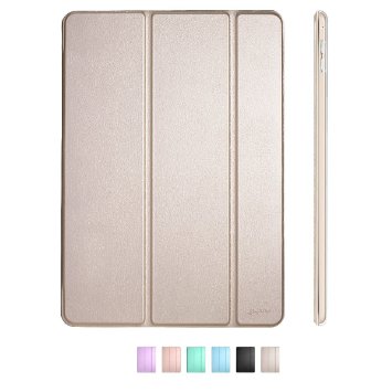 iPad Pro 9.7 Cover-Dyasge Pearly Luster Case with Auto Wake/Sleep, Magnet, Translucent Frosted Back for Apple iPad Pro 9.7 inch/iPad Air 3 Tablet, Champagne Gold