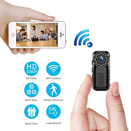 Spy Camera Wireless Hidden WiFi Home Security Nanny Cam 1080P HD Live Stream Video Recorder with Motion Detection Night Vision Loop Recording Remote View