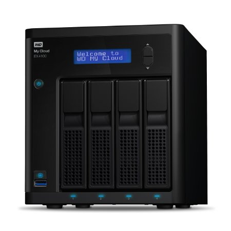 WD Diskless  My Cloud EX4100 Expert Series 4-Bay Network Attached Storage - NAS - WDBWZE0000NBK-EESN