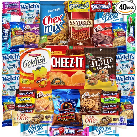 Snacks Care Package Gift Assortment (40 Count)