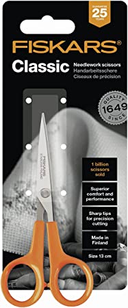Fiskars Classic - Needlework Micro-Tip 13cm Stainless Steel Scissors