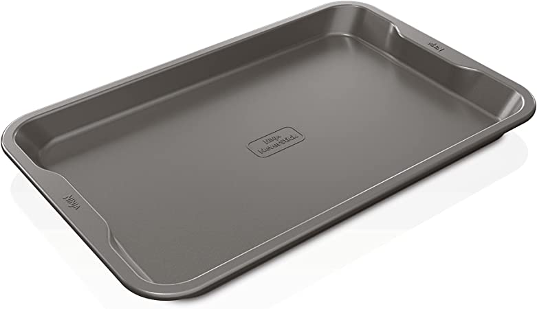 Ninja B30015 Foodi NeverStick Premium 10 inch x 15 inch Baking Sheet, Nonstick, Oven Safe up to 500⁰F, Dishwasher Safe, Grey