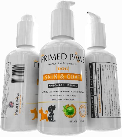 Dog Medicine for Skin And Coat and Itching 9733 Featured on FOX NBC CBS ABC News 9733 Omega 3 and 6 and 9 Fish Oil For Dogs Supplement 9733 Cutting-Edge Delivery System 9733 Pre-Measured Doses 9733 Dry Skin Relief