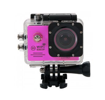 Lightdow LD6000 1080P HD Wifi Sports Action Camera Kit - 2.0" LCD   170° Wide Angle Lens   DSP-NT96655   Bonus Battery (Pink WiFi)