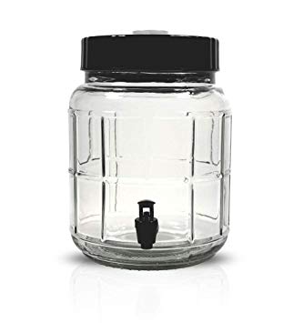 Mr. Beer 1 Gallon Heavy Duty Glass Fermenter with Spigot, Total Capacity 1.5 Gallons, Perfect for Homebrewing Beer, Wine, Kombucha, Kefir or Cold Brew Coffee