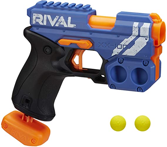 NERF Rival Knockout XX-100 Blaster -- Round Storage, 90 FPS Velocity, Breech Load -- Includes 2 Official Rival Rounds -- Team Blue