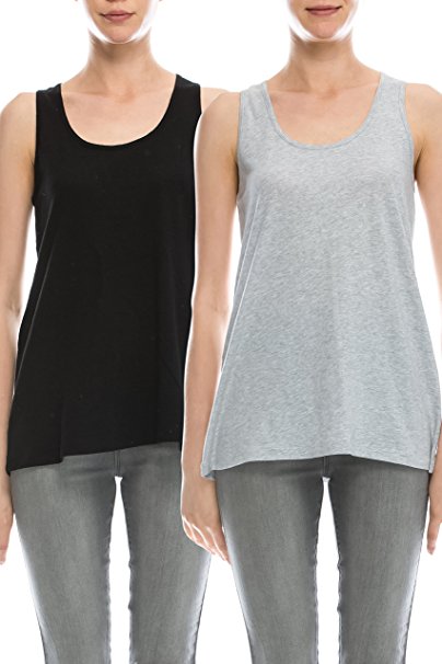EttelLut Loose Fit Relaxed Flowy Knit Tank Top: Athletic Workout Jersey Sexy Cheap Pack