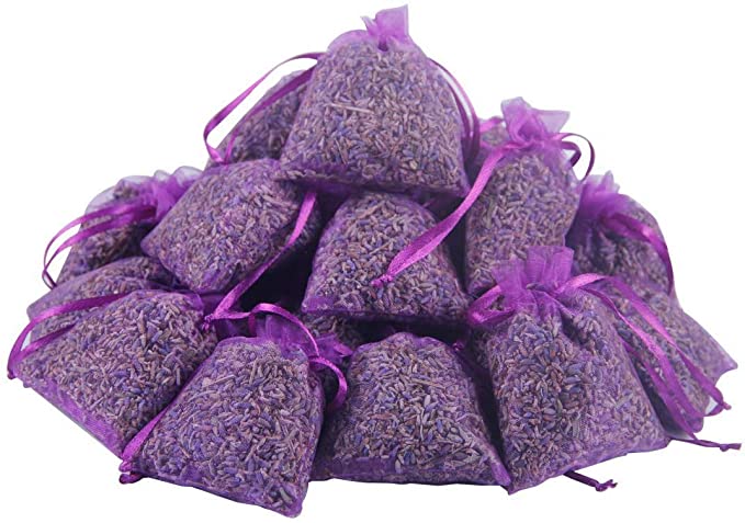Cedar Space Dried Lavender Flower Buds Organic Lavender Flowers Sachet Bags (18 Pack) with Gift Box