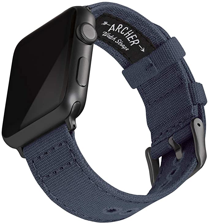 Archer Watch Straps - Canvas Watch Bands for Apple Watch | Multiple Colors, 38/40mm, 42/44mm