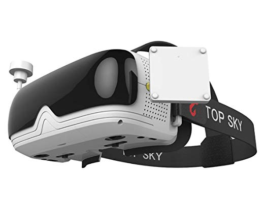 TOPSKY Prime1S FPV Goggles, Headplay Glasses 5.8G 48CH Raceband Dual Modules DVR Headset, FPV Receiver Kit with Eyepatch for Quadcopter Racing Drone