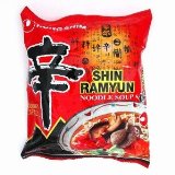 Shin Ramyun Hot Spicy Noodle Soup Nong Shim-Gourmet Spicy for 20 Bags
