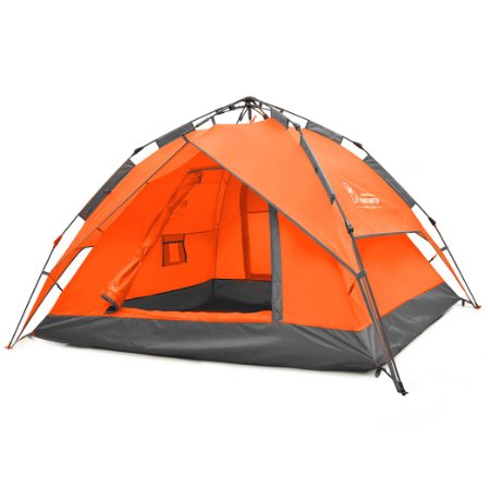 Mountaintop Automatic Pop Up Tent Backpacking Tents for Outdoor Sports Camping Hiking Travel Beach with Carrying Bag for 2 or 3 Person