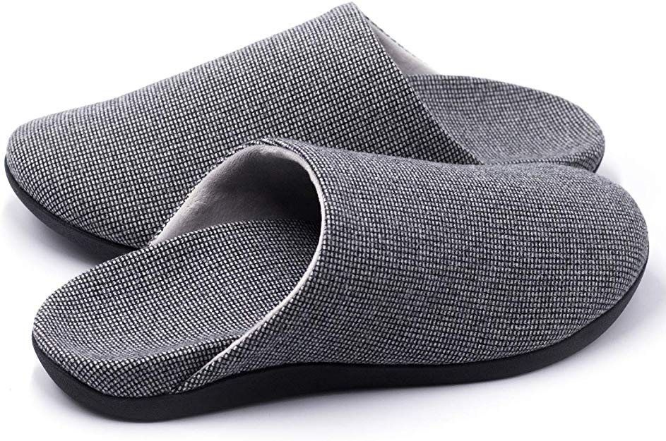 V.Step Slippers with Arch Support, Comfortable Orthopedic Sandals for Plantar Fasciitis Flat Foot House Outdoor, Grey