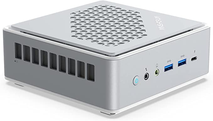 MINISFORUM EliteMini TH50 Mini PC 11th Gen Core i5-11320H Windows 11 Desktop Computer, 16GB RAM 512GB NVMe SSD, HDMI/DP/Thunderbolt 4(8K@60Hz) Outputs，2x2.5G RJ45, 6xUSB, 2xHDD Slot, Iris Xe Graphics