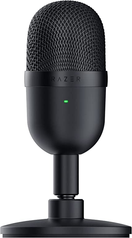 Razer Seiren Mini - USB Condenser Microphone for Streaming (Compact with Supercardioid Polar Pattern, Tiltable Stand, Integrated Shock Absorber) Black