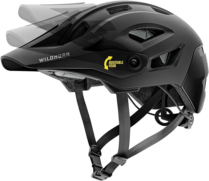 Wildhorn Corvair Mountain Bike Helmet for Men and Women with Maximum Venting, FTA fit System & Adjustable Visor. Adjustable Sizing Adult Bike Helmets for Women and Men. Stylish All Around MTB Helmet