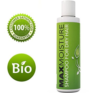 Moisturizing Shampoo for Men and Women - Max Moisture Shampoo for Dry Hair - Vitamin Shampoo for Hair to Nourish and Restore Damaged and Frizzy Hair - Promotes Hair Growth with Coconut Oil – 8 oz