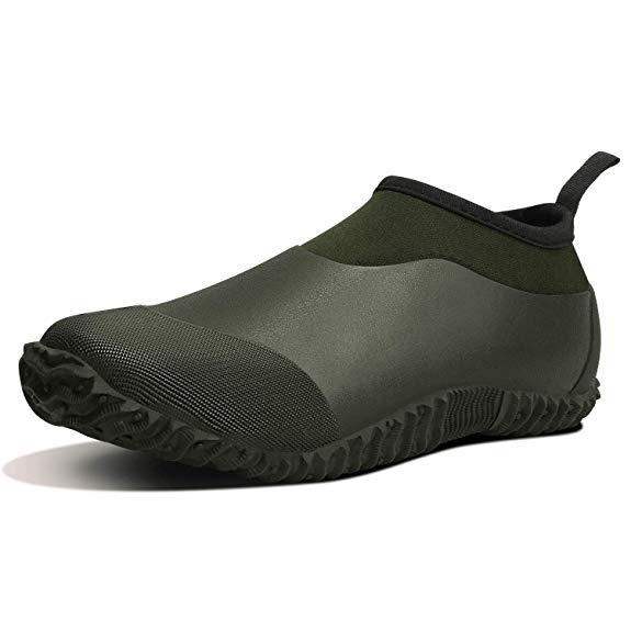 DAWAN Waterproof Garden Shoes Men Women Rain Boots Slip-on Car Wash footwear Short