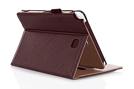 ProCase Samsung Galaxy Tab A 8.0 Case - Standing Cover Folio Case for 2015 Galaxy Tab A Tablet (8.0 inch, SM-T350 P350), with Multiple Viewing angles, auto Sleep/Wake, Document Card Pocket (Brown)