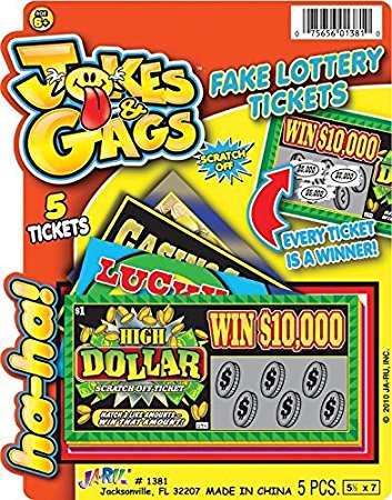 J & G Fake Lottery Tickets - 1 Pack