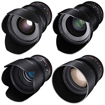 ROKINON CINE DS T1.5 Cinema Lens Kit - 50mm   35mm   85mm   24mm (Sony E-Mount)