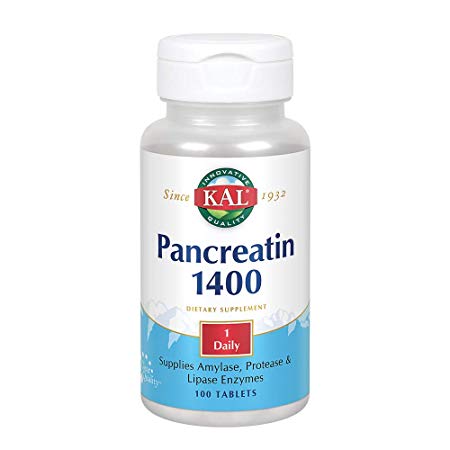 KAL 1400 Mg Pancreatin Tablets, 100 Count