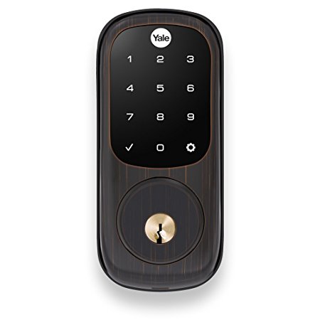 Yale YRD220-NR-ORB Real Living Electronic Touch Screen Deadbolt Lock, Oil-Rubbed Bronze