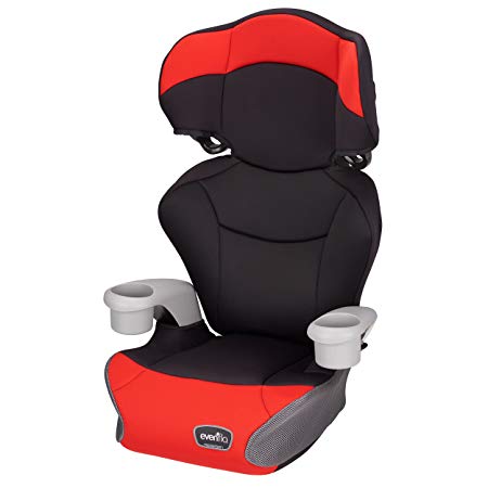 Evenflo Big Kid AMP High Back Booster Car Seat, Cardinal Red