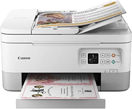 Canon PIXMA TR7020 Wireless Home Ofﬁce All-in-One Inkjet Printer with ADF (White)