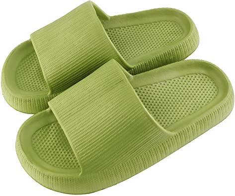 TANDEFLY Slippers for Women and Men, Quick Drying Shower Bathroom Sandals, EVA Open Toe Soft Slippers, Non-Slip & Cushioned Thick Sole for SPA Bath Pool Gym