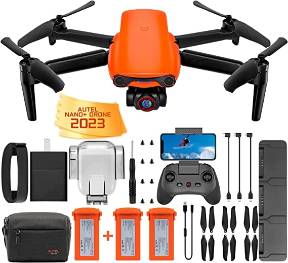 Autel Robotics EVO Nano  Premium Bundle - 249g Mini Drone with 4K Camera, 3-Way Obstacle Avoidance Quadcopter UAV, 50MP Photo 10KM HD Video Transmission, PDAF   CDAF Focus, Nano Plus Drone (Orange)