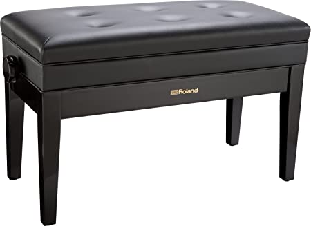 Roland RPB-D400 Piano Keyboard Bench, Adjustable Height 18.9-22.8-Inch, Polished Ebony