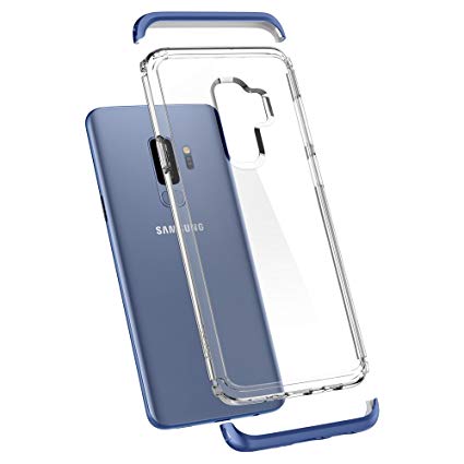 Spigen Neo Hybrid NC Galaxy S9 Plus Case with Disassemblable Top and Bottom Frames with Clear Rigid Back for 2018 Samsung Galaxy S9 Plus - Coral Blue