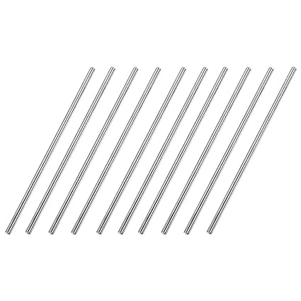 uxcell 3mm x 100mm 304 Stainless Steel Solid Round Rod for DIY Craft - 10pcs