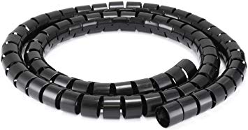 Monoprice 107028 30mm x 1.5m Spiral Wrap Bands, Black