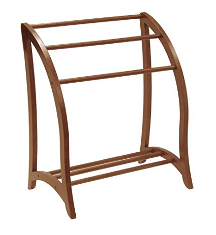 Winsome Wood Blanket Rack, Antique Walnut