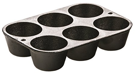 Lodge L5P3 Cast Iron Cookware Muffin/Cornbread Pan, Pre-Seasoned