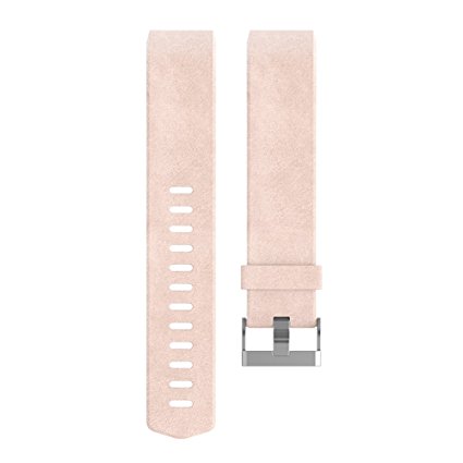 Fitbit Charge 2 Accessory Band, Leather, Blush Pink, Small