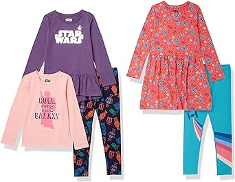 Amazon Essentials Disney | Marvel | Star Wars | Frozen | Princess Girls and Toddlers' Mix-and-Match Outfit Sets